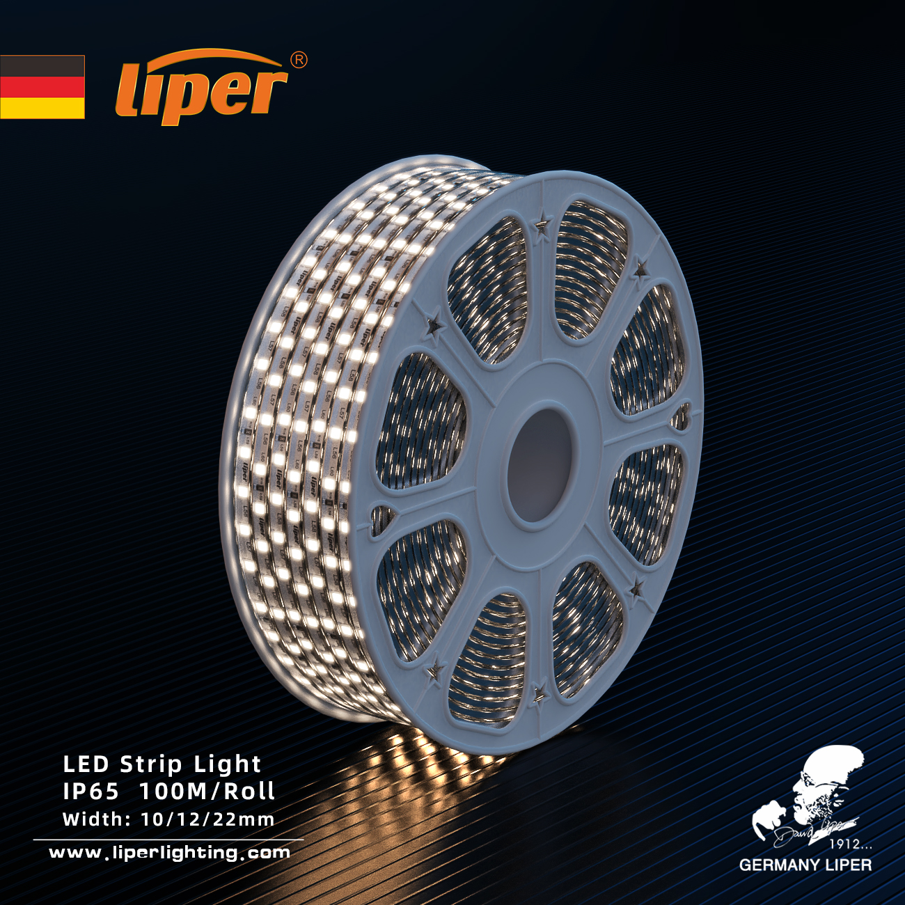 حبل مبسط لد LIPER RETA 12W 120LED 220V 4040MM 4000K