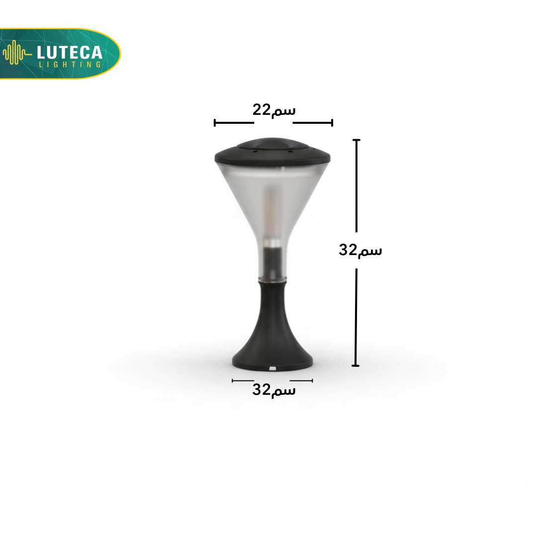 فانوس وقف اسود 003- LUTECA 10500