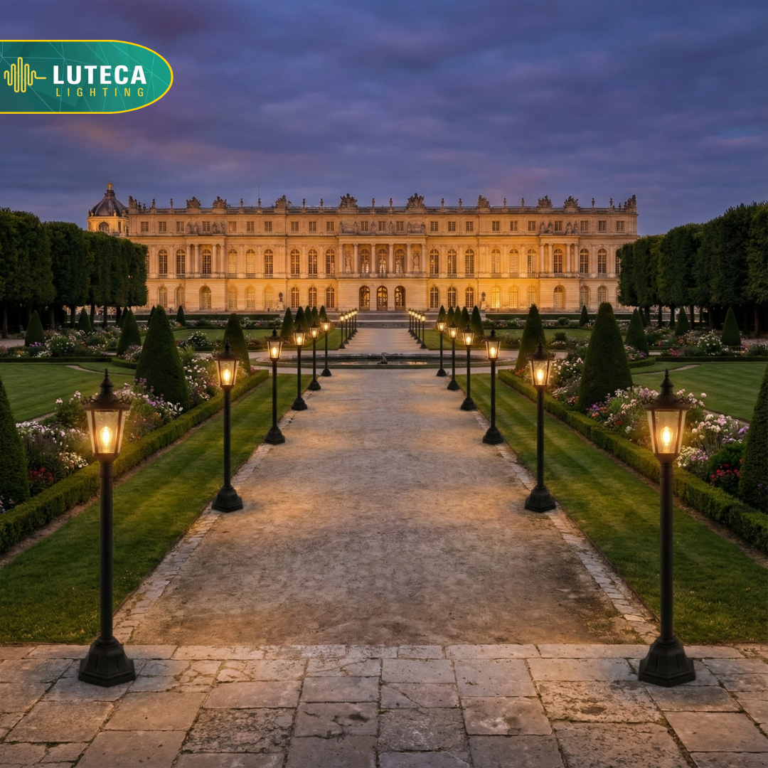 فانوس عامود مفرد اسود LUTECA 9500-004-44