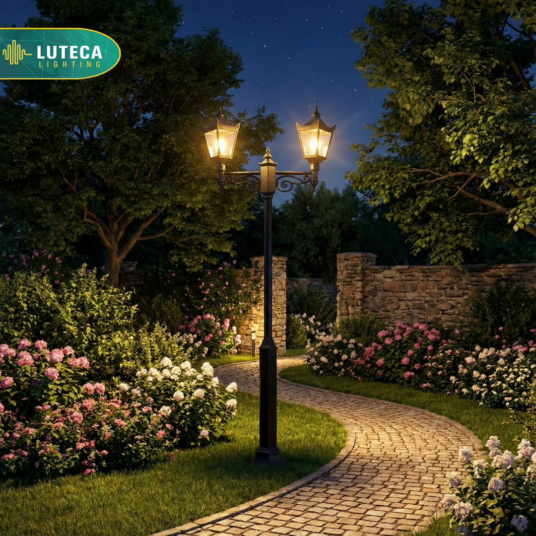 فانوس عامود مجوز اسود LUTECA 5500-006