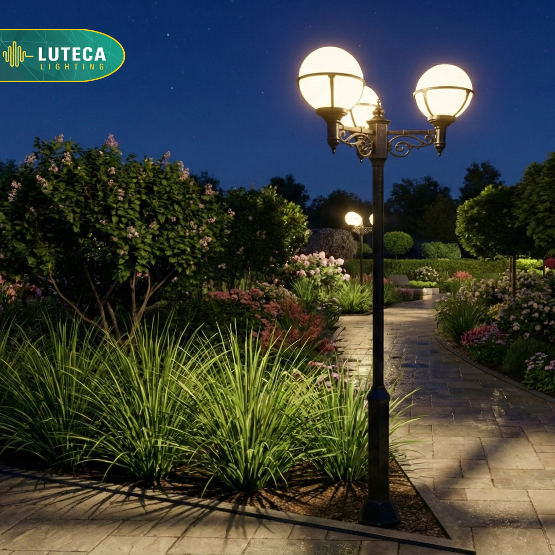 فانوس عامود ثلاثي طابة LUTECA 7500-007