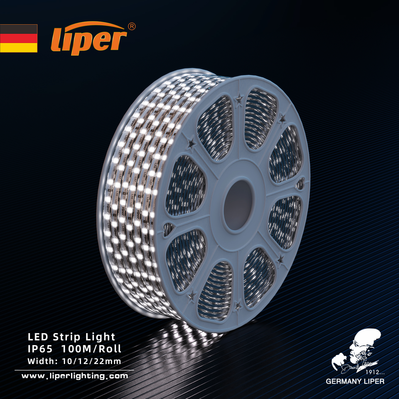 حبل مبسط لد 50 متر LIPER RETA 7W 120LED 220V 4040MM 6500K