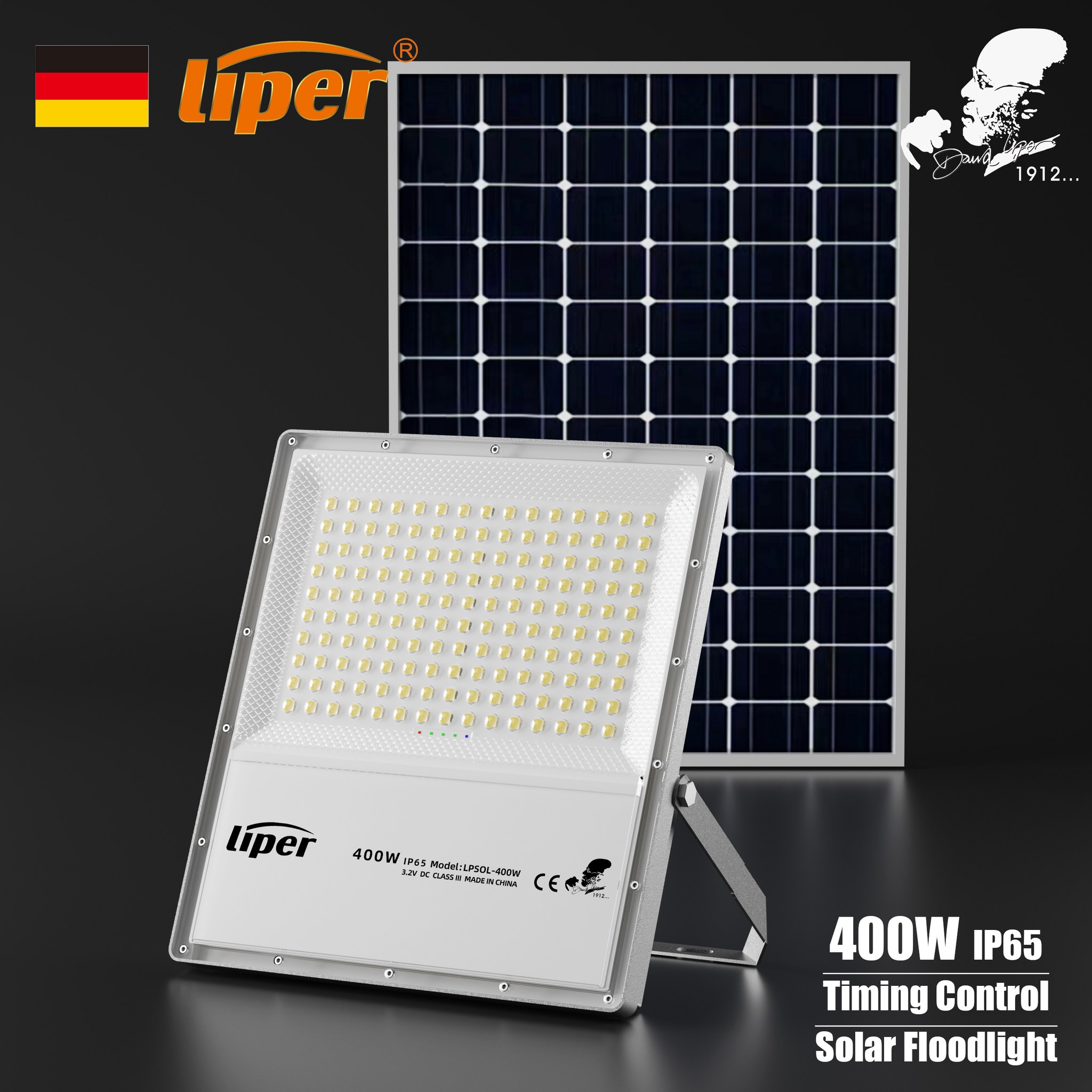 كشاف طاقة شمسية LIPER 400W 3000K