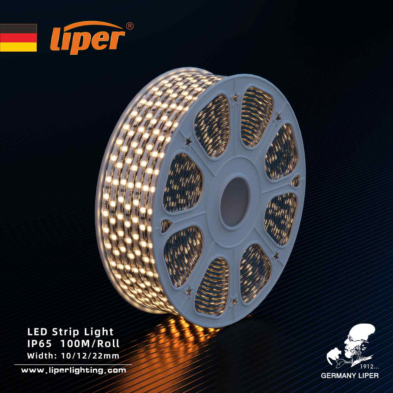 حبل مبسط لد LIPER RETA 12W 120LED 220V 4040MM 2700K