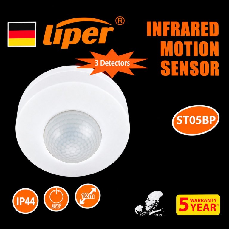 حساس حركة عين سحرية 360 درجة LIPER ST05BP IP65
